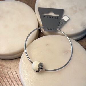 (#76) Pilgrim Silver Bracelet with Ivory Accent
